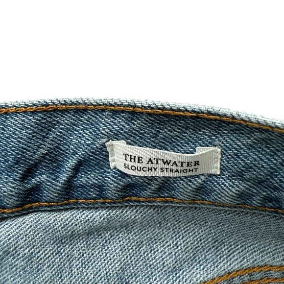 Rails Women's Atwater Slouchy Straight Jeans $188 26 Blue Bleach Wash High Rise - Picture 5 of 13